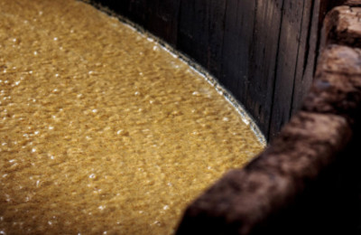 Corn mash fermenting